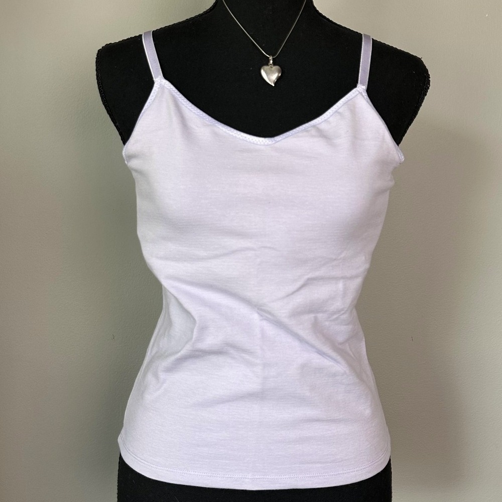 Camisole Tank Top Women 36C Lavender Adjustable Straps Coquette Soft Girl Pastel